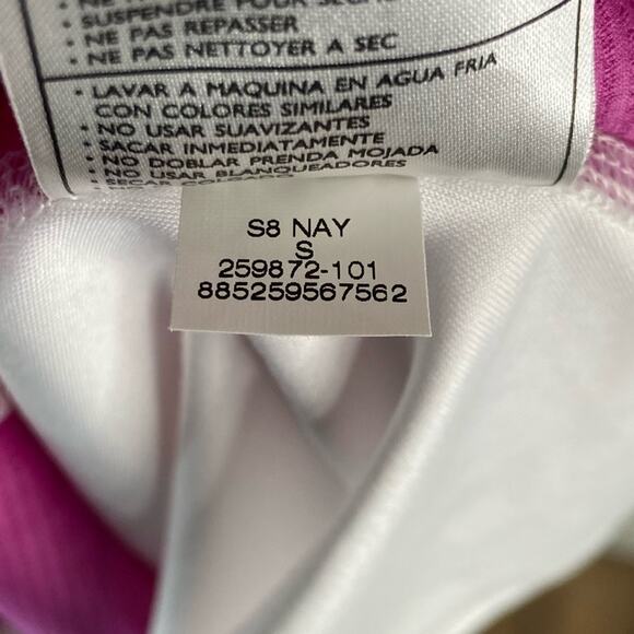 Nike Fit Dry Pink & White Long Sleeve Running Shirt Women's Size Small - Picture 7 of 7